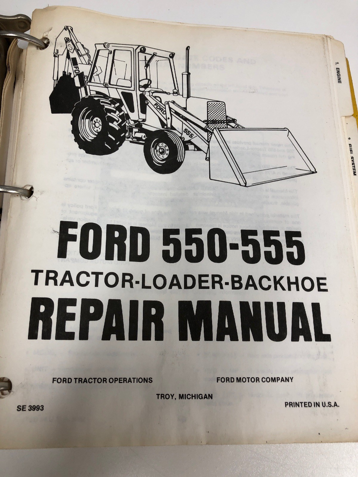 Tractor loader backhoe ford repair service manual jpg 1200x1600 Ford 555d  backhoe repair manual