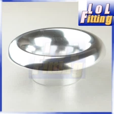 4" Short Ram Air Intake Turbo Aluminum Velocity Stack Composite Silver Funnel
