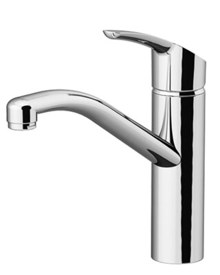 AquaCucina NIEDERDRUCK Armatur TELOS in CHROM mit schwenkbarem Festauslauf / ...
