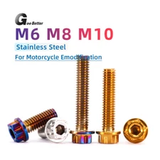 M6 M8 M10 Stainless Steel Inner Outer Flange Head Screws For Motorcycle Mudguard