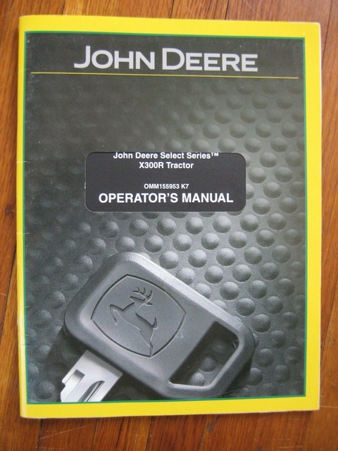 John Deere X300r Manual