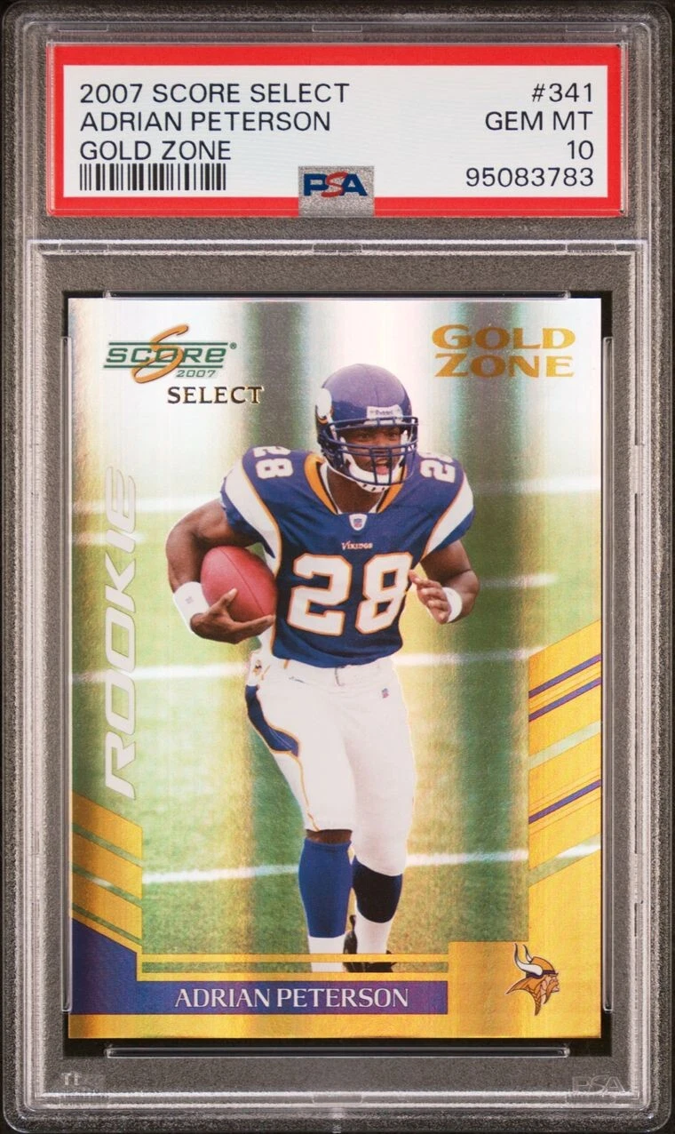 Adrian Peterson Score Select #341 Gold Zone