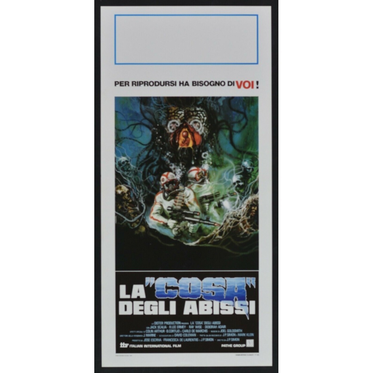 Locandina originale film La cosa degli abissi (1989) - Regia di Juan Piquer Simón
