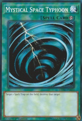 YUGIOH CARD MYSTICAL SPACE TYPHOON LEHD-ENB23 1ST EDITION 