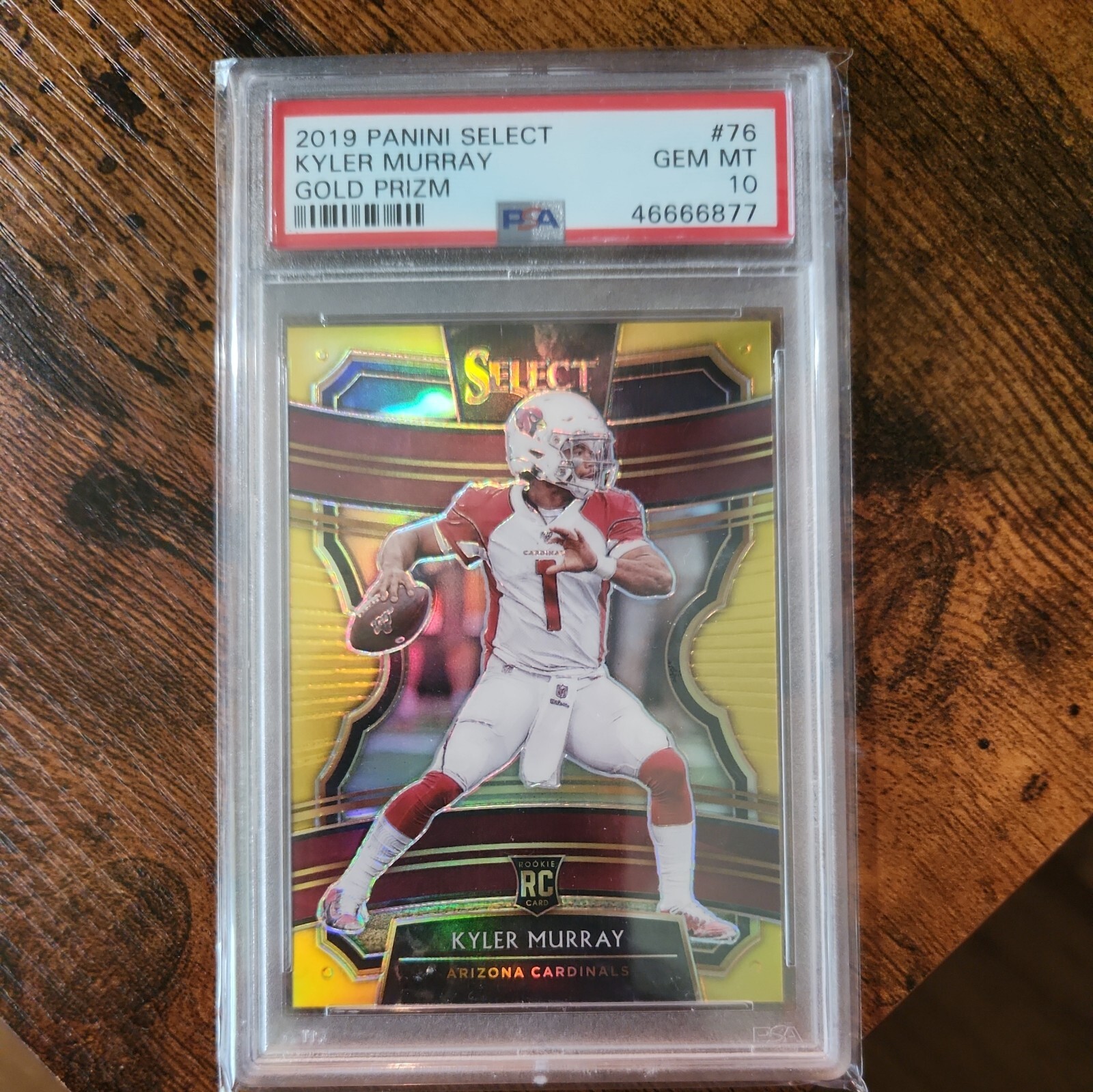 2019 Panini Select - Concourse Gold Prizm #76 Kyler Murray /10 (RC)