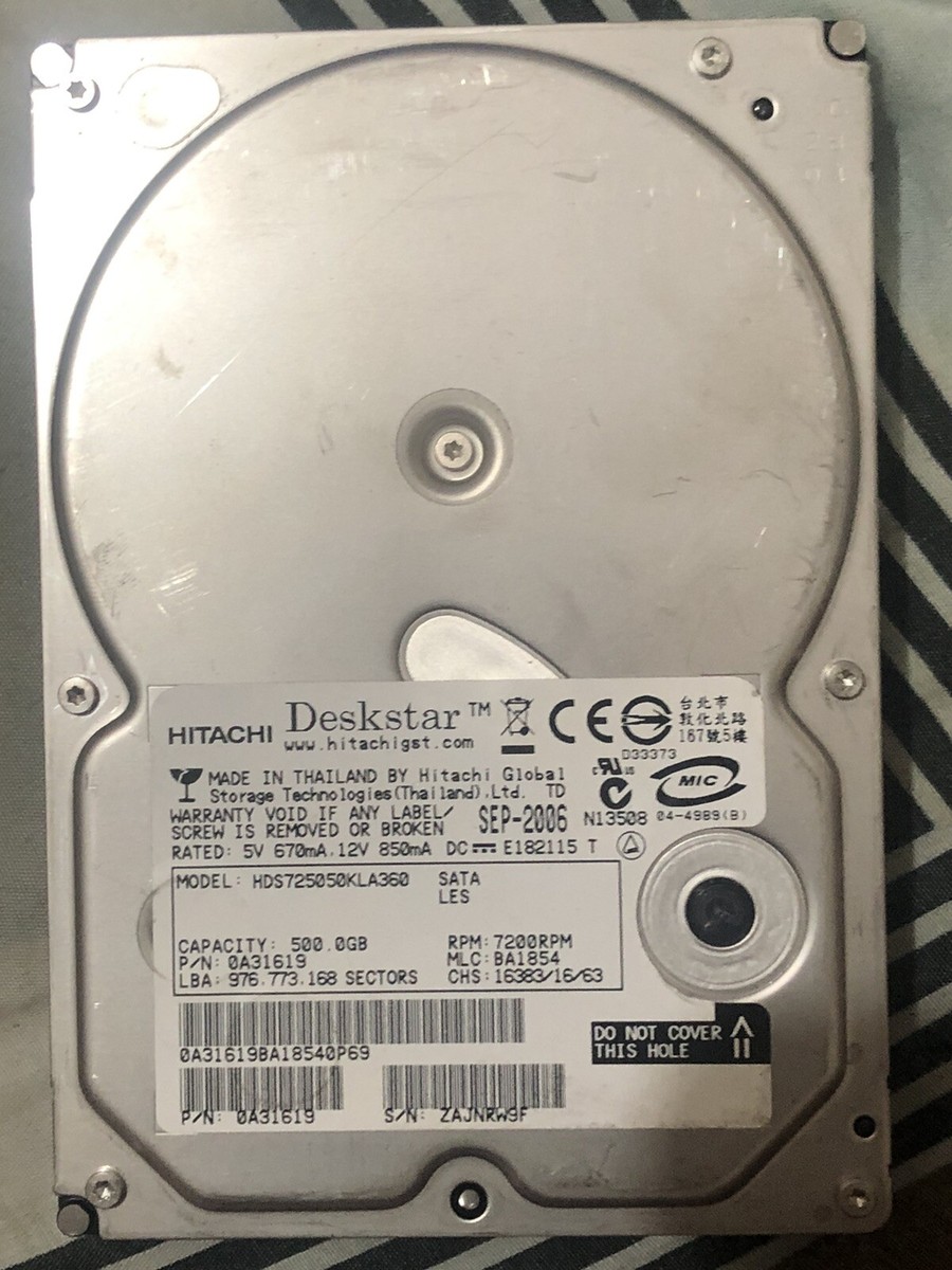 Hitachi HDS725050KLA360 HGST Deskstar 500GB 7.2K 3.5