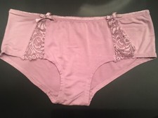 Vtg L Made In Portland Mauve Pink Hipster Bikini Panties W Lace  Bow Accents