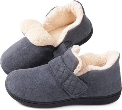 Women's Adjustable hook Slipper Memory Foam House Shoes Indoor