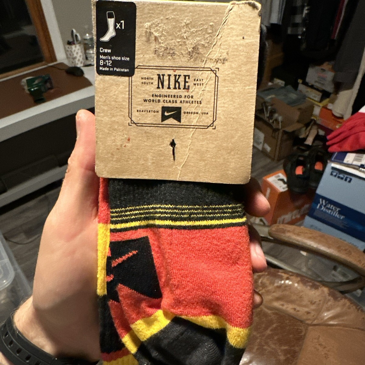 nike striped crew socks