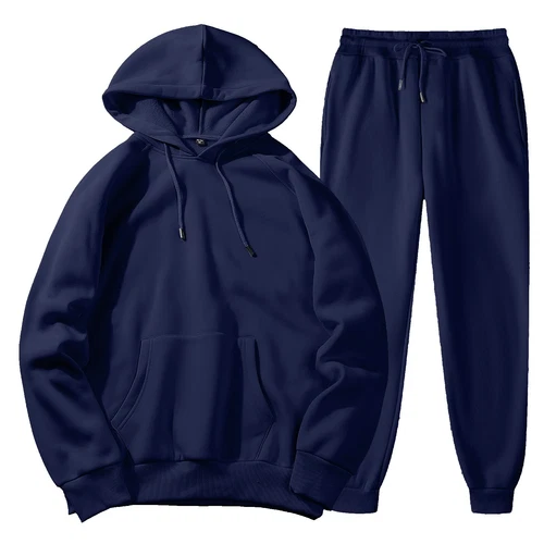 Men's Tracksuit 2 Piece Hooded Athletic Sweatsuits Casual Running Jogging Sports - Picture 6 of 29