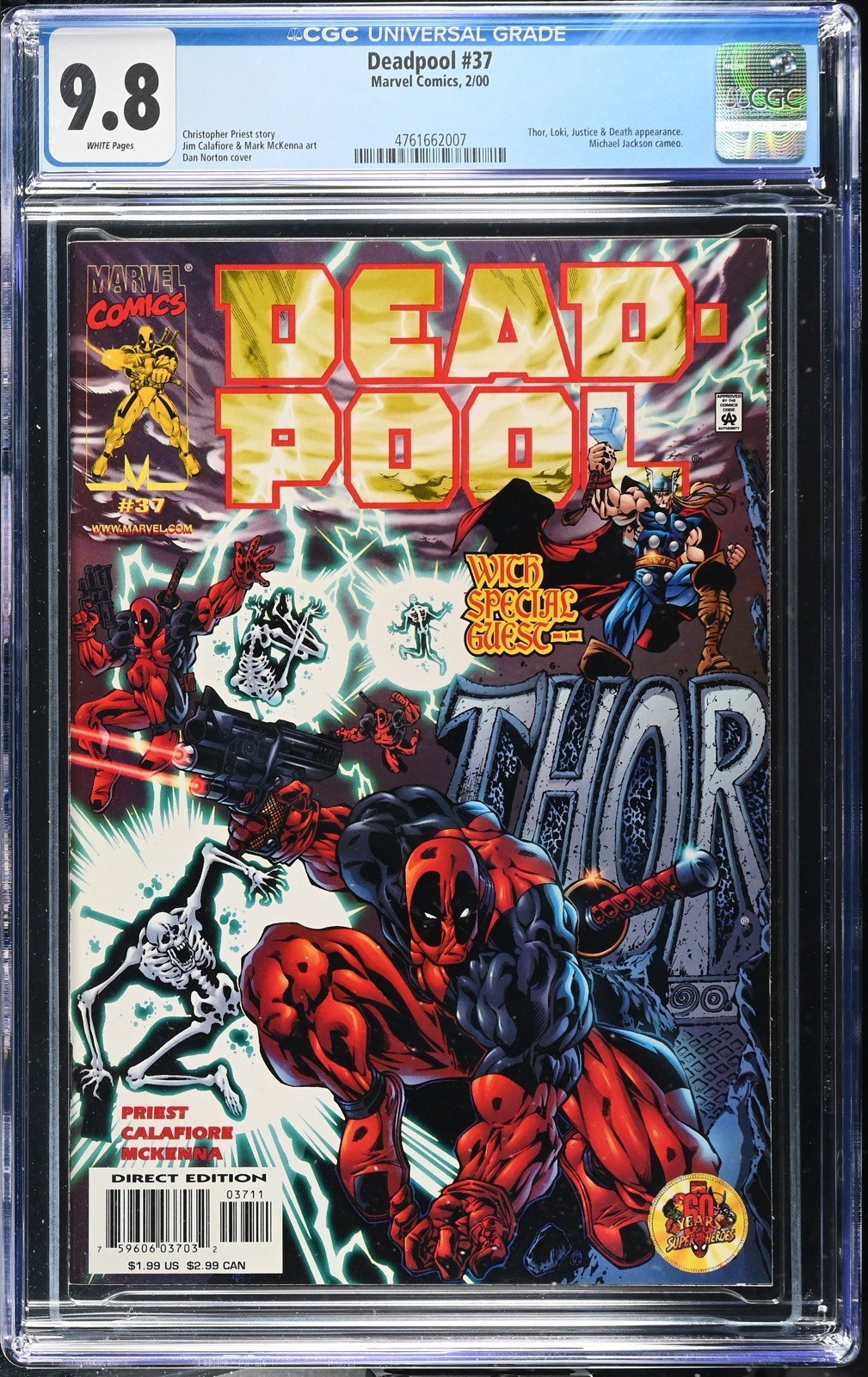 Deadpool #37 CGC 9.8 February 2000 Marvel
