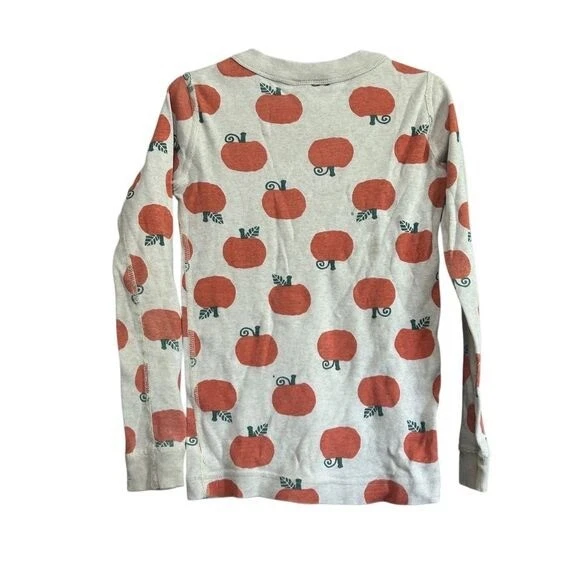 Hanna Andersson Organic Cotton Pajama Top 6-7 Pumpkin Print Long Sleeve - Image 4 of 4