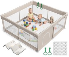 Corral Para Bebes Con Tapete 47x47 Pulgadas Centro De Juegos Con Puerta