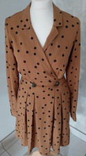 Vero Moda  tan brown polka dot blazer midi dress xs