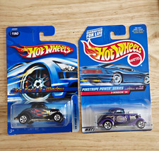 2 Hot Wheels 1934 Ford 3 Window Coupe Hot Rods W/5 Sp Wheels New on Cards