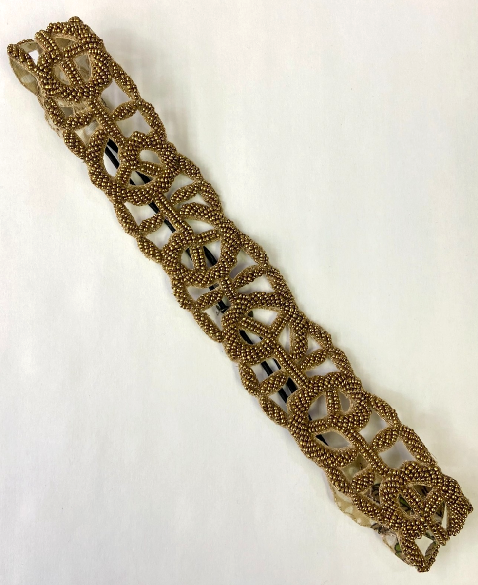 HSN Deepa By Deepa Gurnani deepa Beaded Woven Headband Gold  display picture 1