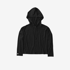 Rylee + Cru Catalina Tech Hoodie Black Kids Size 4-5 Years Pullover Top