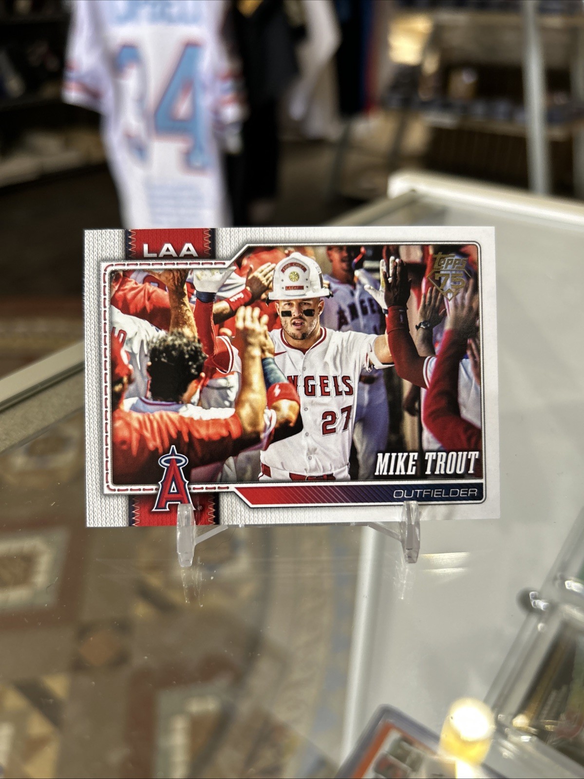 2026 Topps Series 1 #350 Mike Trout Rare Golden Mirror Image Variation SSP Mint!