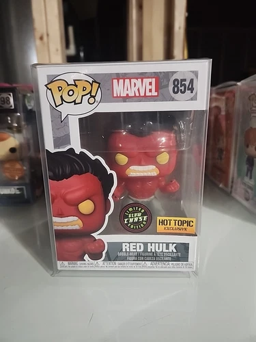 Funko Pop! Marvel Red Hulk #854 Glow In Dark Chase Hot Topic Exclusive Limited