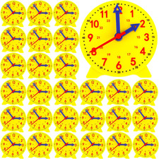 28 Pcs Teaching Clock Kit 4 Inch to Tell Time Learning Mini Geared Clock for Kid