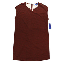 Apt 9 Women’s Large Red Speckled Sleeveless Shift Midi Dress NWT