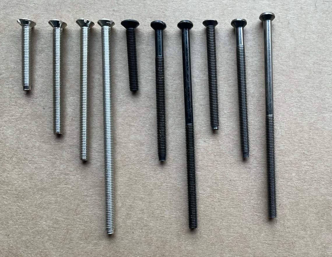 Switch & Socket Screws - Electrical Plug Socket & Light Switch - BLACK & SILVER