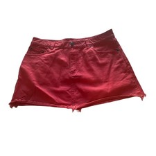 Marc Jacobs red raw edge mini skit, size 8