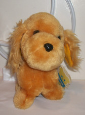 Vintage 1978 Dakin Cory Cocker Spaniel Puppy Dog Plush Sitting 6" Tan/Brown Tags