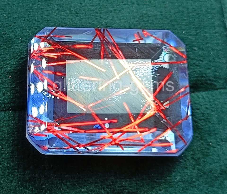 95.20 Ct Natural Emerald Cut Bi-Color Quartz Rutilated IGL Certified Gems 5AOG - Image 3 of 4