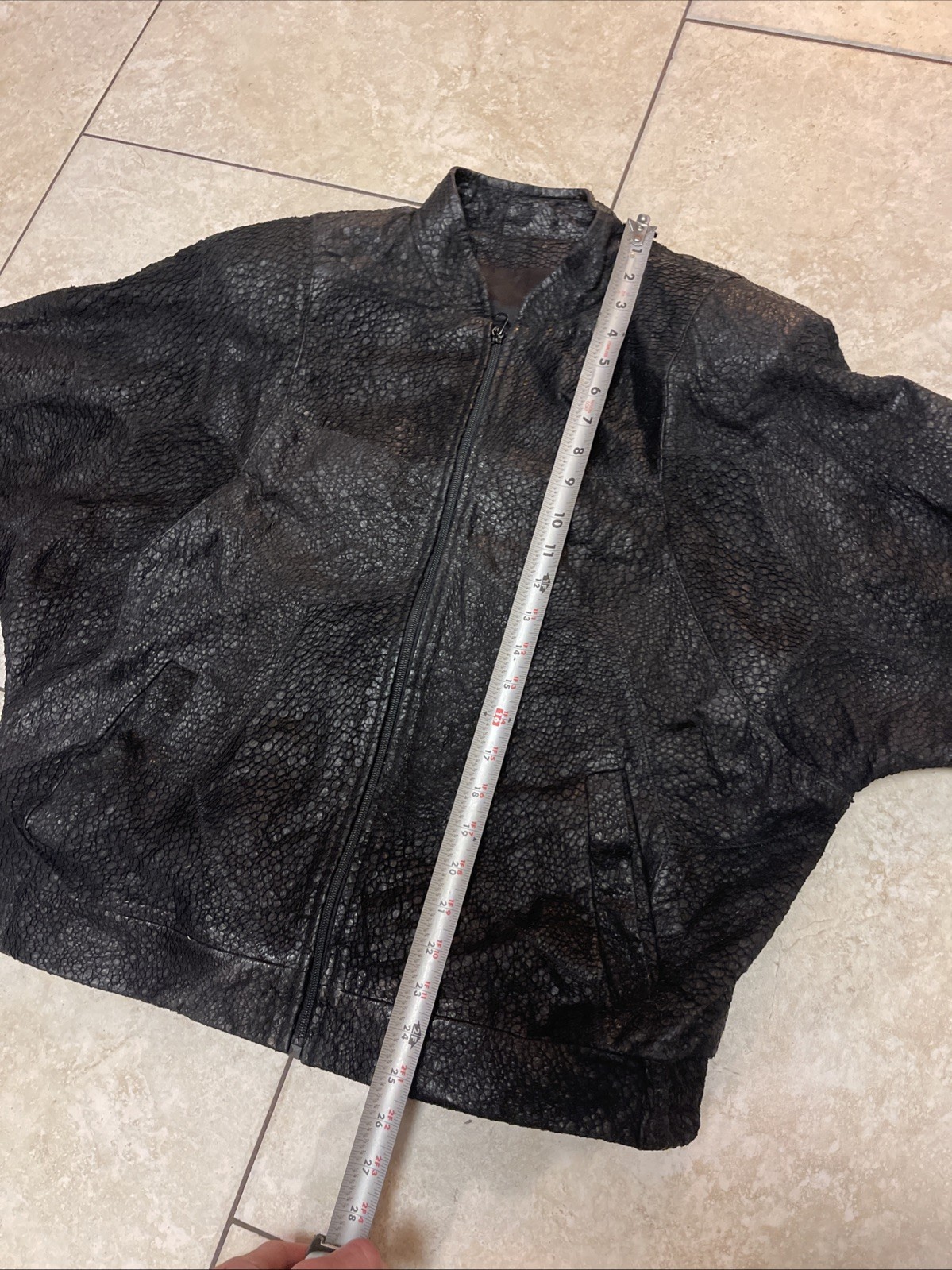 vintage patchwork leather bomber jacket 42 1970s … - image 13