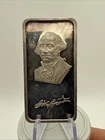 George Washington 1ST US PRESIDENT HAMILTON MINT 1 OZ .999 FINE SILVER BAR 1974
