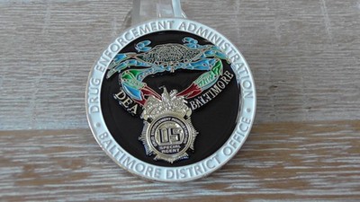 DEA Drug Enforcement Admin Technical Operations Baltimore Challenge Coin #E190