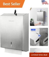Touchless Stainless Steel Paper Towel Holder - Ideal for High Traffic Restrooms
