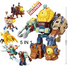 Plants vs Zombies 5 in 1 Assembly Deformation Boss Robot PVC Action Figure Toys
