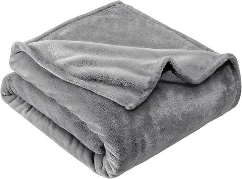 Coperta Plaid Pile Di Flanella 160 X 220 Cm, Grigio - Coperta Calda per Letto E - Foto 10 di 12