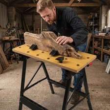 Foldable Wooden Workbench Bench Work Portable Clamping Folding Worktop Table
