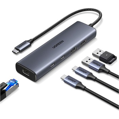 USB C Hub Ethernet Adapter 10Gbps Gigabit LAN USB 3.2 USB A für MacBook iPhon...