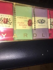 Unused Vintage Yardley Floral Soaps set unused in package violet rose lavender