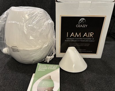 NIB Ozazzy I Am Air Ultrasonic Cool Mist Humidifier Aroma Diffuser 7 LED Colors