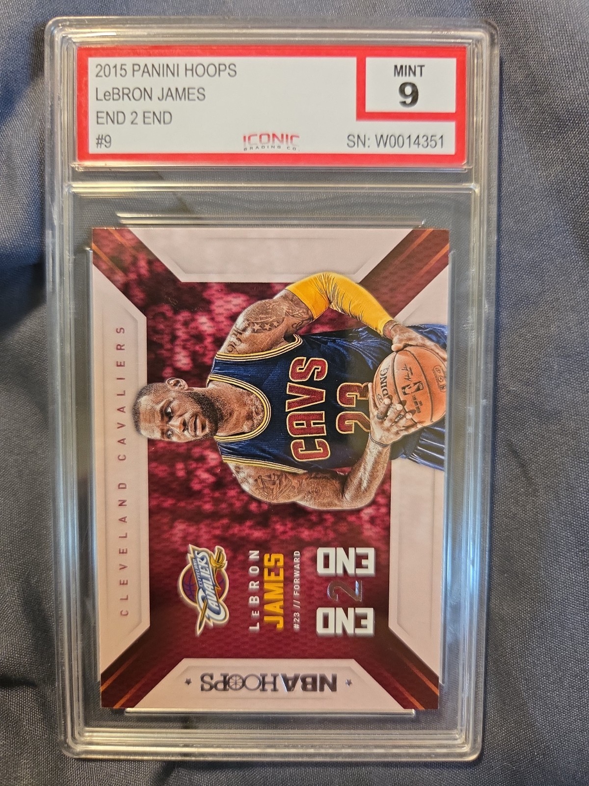 2015-16 Panini Hoops Basketball - End 2 End #9 LeBron James Gem Mint 9