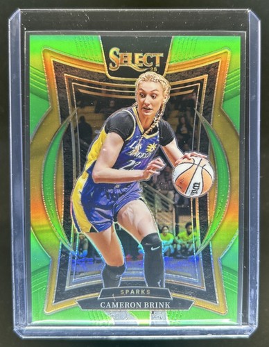 2025 Panini WNBA Select Cameron Brink Concourse Neon Green Prizm RC #/75 Sparks