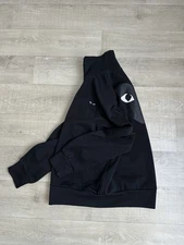 Comme Des Garcons PLAY Black Full Zip Mock Neck Sweatshirt Mens XL