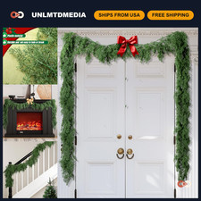 9.8 Ft Realistic Norfolk Pine Garland - Artificial Christmas Greenery for Home D