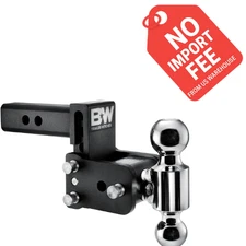 B&W Trailer Hitches Tow & Stow Adjustable Trailer Hitch Ball Mount - Fits 2" Rec