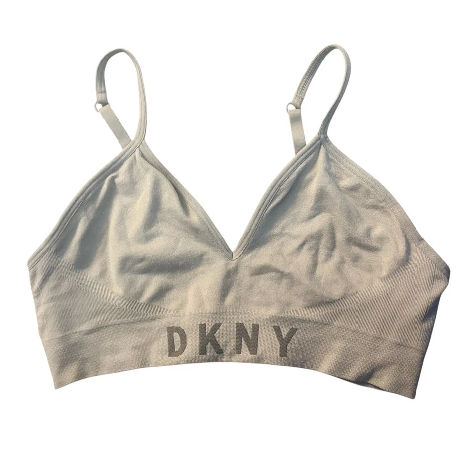 Lote de 2 sujetadores de salón ajustables gris/rosa DKNY para mujer talla M Foto 2 de 4