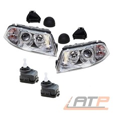 2x SCHEINWERFER H7/H7 + 2x STELLMOTOR LWR L+R SET FÜR VW PASSAT 3B 3BG BJ 00-05