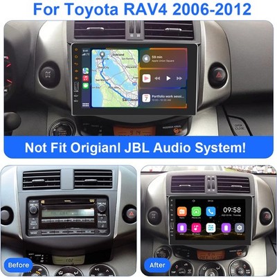 Plug Play For Toyota RAV4 2006-2012 Apple Carplay Android Auto Car Radio Stereo