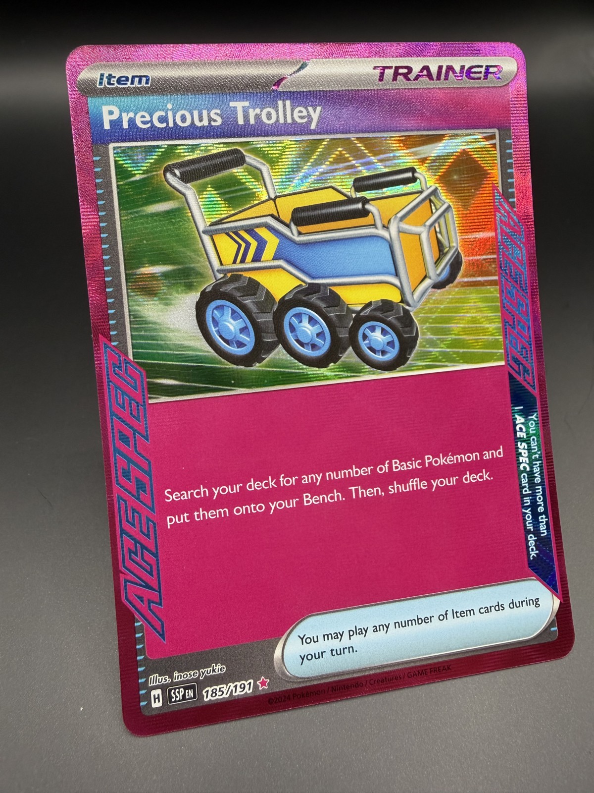 Precious Trolley 185/191 Sv08: Surging Sparks Holo Pokemon Card Near Mint