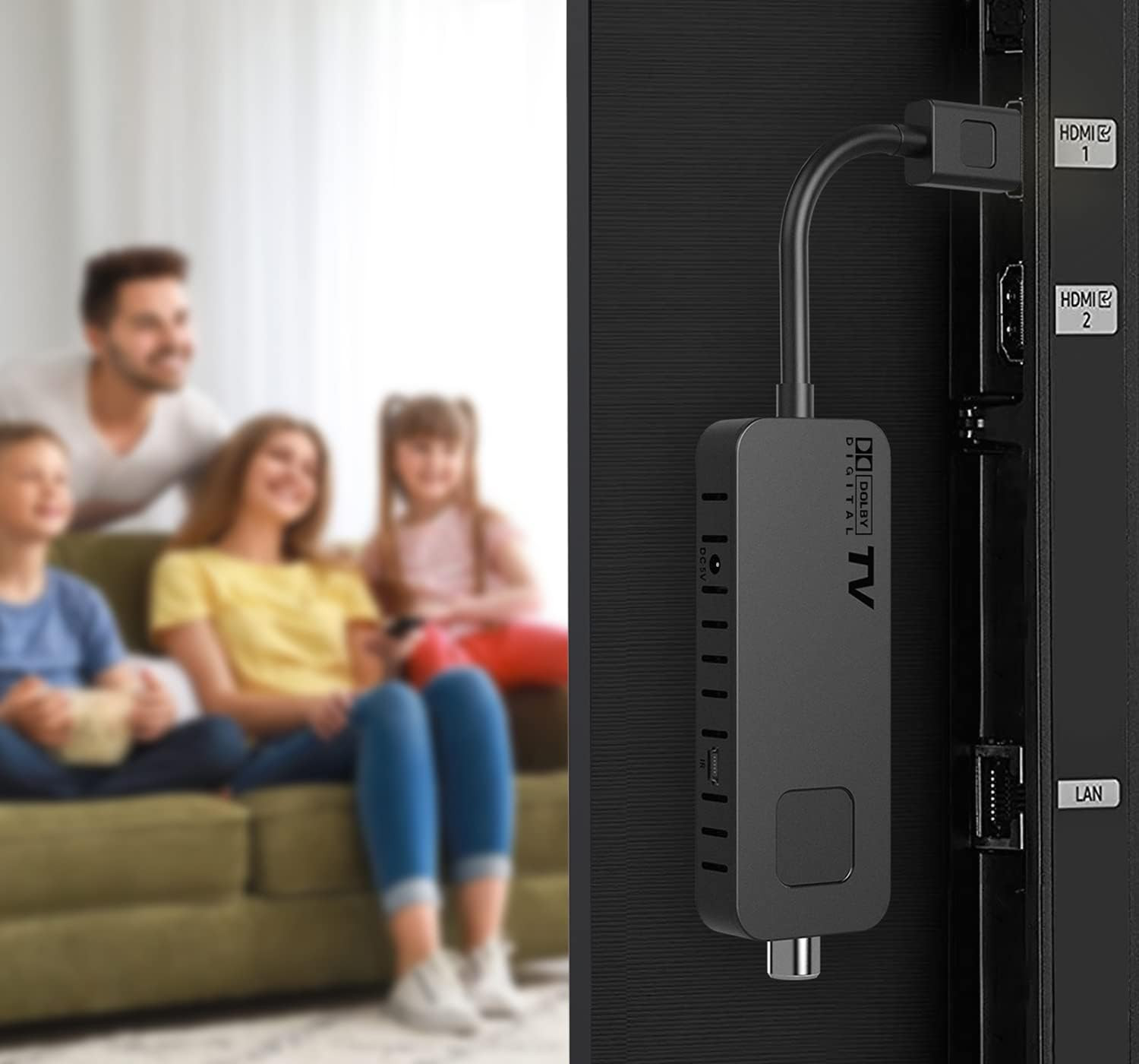 Decoder Digitale Terrestre 2024 - Decoder DVB-T2 HDMI TV Stick, Dolby Audio HD 1 - 3
