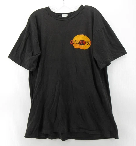 Guns N Roses Shirt Men XL Black Banzai Tour EUR 1990s vintage concert t-shirt, vintage, size XL, single stitch, B+ condition